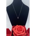 Collana lettera E con diamanti 
