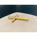 Croce in oro giallo doubleface senza Cristo