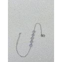 Bracciale in argento con 5 centrali tondi bianchi e pavé di zirconi 