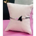 Bracciale Sicilia Rosa Nero con chiusura in argento 