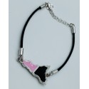 Bracciale Sicilia Rosa Nero con chiusura in argento 