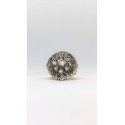 Anello toppa oro 14k, argento e rosette di diamanti