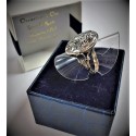 Anello toppa oro 14k, argento e rosette di diamanti