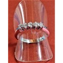Anello veretta a 5 diamanti a 6 griffe