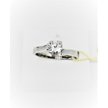 Solitario oro bianco e diamante 0.63ct