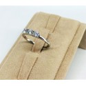 Anello Trilogy oro bianco 18kt e zirconi da 3,5mm