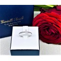 Anello Iniziale L Oro Bianco E Diamanti