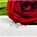 Anello iniziale P oro bianco e diamanti
