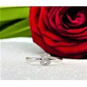 Anello iniziale S oro bianco e diamanti