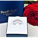 Anello iniziale T oro bianco e diamanti