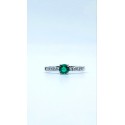 Anello solitario con smeraldo e diamanti