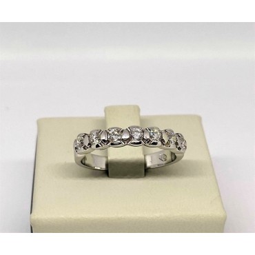 Anello veretta a 7 diamanti