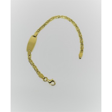 Bracciale oro giallo con targhetta