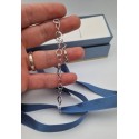 Bracciale donna oro bianco maglia anelli vari