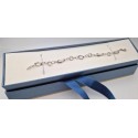 Bracciale donna oro bianco maglia anelli vari
