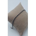 Bracciale tennis oro bianco e zirconi neri 