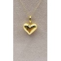Collana rollina oro giallo con pendente cuore elettroformato 2,5gr