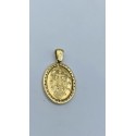 Ciondolo Madonna miracolosa oro giallo zirconata 2.5x1.5cm