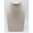 Collana punto luce cipollina oro bianco e diamante 0,07