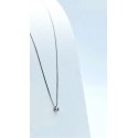Collana punto luce oro bianco e diamante 0,10ct collezione semplicemente