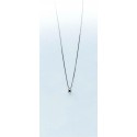 Collana punto luce oro bianco e diamante 0,10ct collezione semplicemente