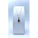 Collana rollina oro bianco con diamanti e zaffiro ovale 5,78ct