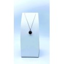 Collana oro bianco diamanti e zaffiro goccia 5,30ct