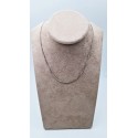 Collana oro bianco maglia rollina 45cm