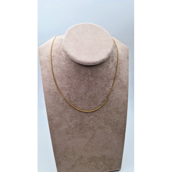 Collana oro giallo maglia rollina 45cm