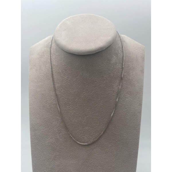 Collana oro bianco diamantata