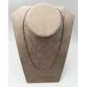 Collana oro bianco maglia corda gr1,86