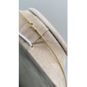Collana cavetto diamantato oro giallo con pendente cuore