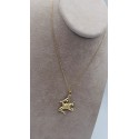 Collana rollina oro giallo con trinacria piastra e gorgone satinato