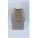 Collana rollina oro giallo con pendente cuore elettroformato 2,5gr