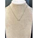 Collana punto luce oro bianco e diamante 0,26ct collezione semplicemente