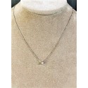 Collana punto luce oro bianco e diamante 0,26ct collezione semplicemente