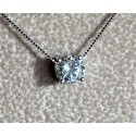 Collana punto luce oro bianco e diamante 0,26ct collezione semplicemente