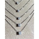 Collana punto luce oro bianco e diamante 0,26ct collezione semplicemente