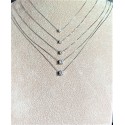 Collana punto luce oro bianco e diamante 0,26ct collezione semplicemente
