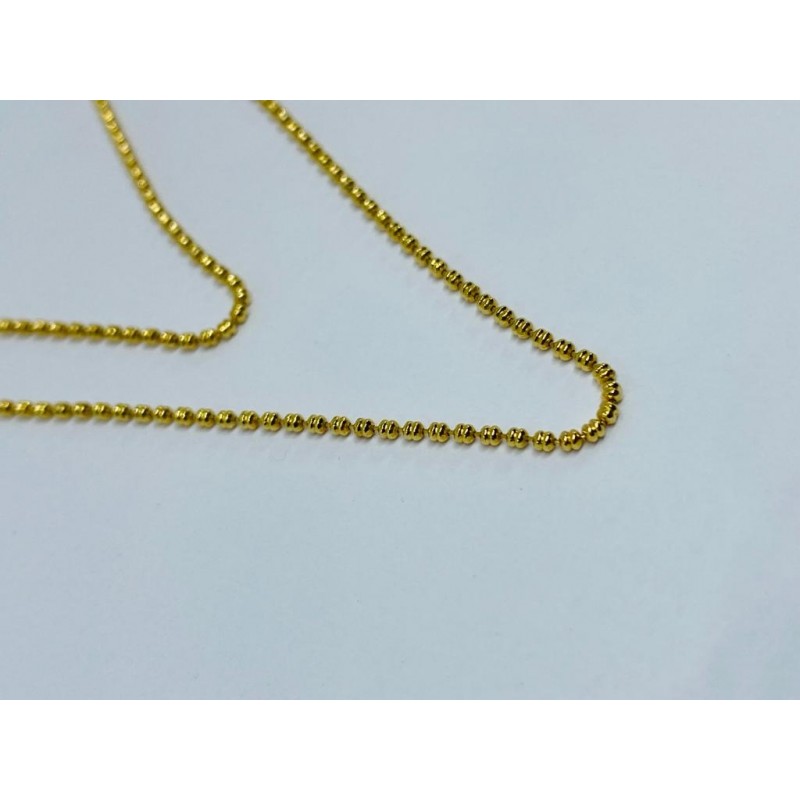 Collana In Oro Giallo 10K A Maglia Barbazzale, Larghezza 3.6 Mm, Lunghezza 45 Cm (18 Pollici), Con Moschettone