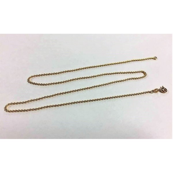 Collana oro giallo maglia a pallini