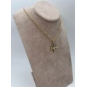 Collana Maglia Marinara con Ciondolo Rosa dei Venti in Oro Bicolore