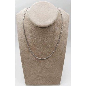 Collana corda oro bianco 44.5cm