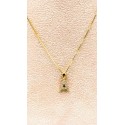 Collana lettera A oro giallo e zirconi