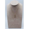 Collana lettera N oro giallo e zirconi