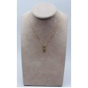 Collana lettera P oro giallo e zirconi