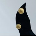 Orecchini oro giallo a lobo sfere satinate
