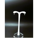 Orecchini cerchio oro bianco con zirconi 1cm