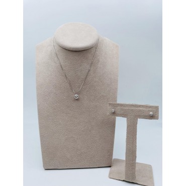 Parure collana e orecchini punti luce a cipollina 0,13ct