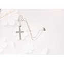 COLLANA CON CROCE DI DIAMANTI CM.4,70 X 2,40  CT.2,30